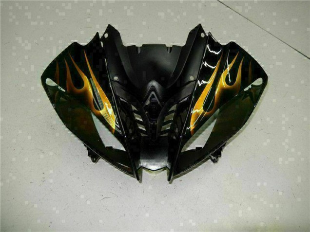 Carenados Moto Yamaha YZF R6 2008-2016 - Negro Brillante Oro Llama Baratos