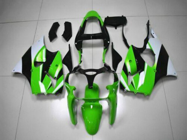 Kits Carenado Moto Kawasaki ZX6R 2000-2002 - Verde Blanco Negro Baratos