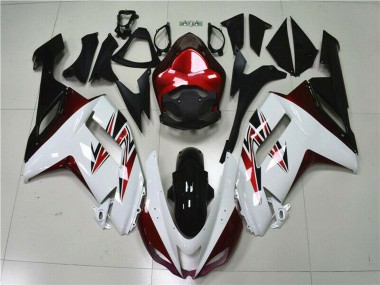 Carenados Moto Kawasaki ZX6R 2007-2008 - Blanco Negro Rojo Baratos