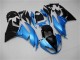 Carenados Moto Kawasaki ZX6R 2009-2012 - Azul Claro Negro Brillante Baratos