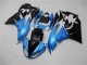 Carenados Moto Kawasaki ZX6R 2009-2012 - Azul Claro Negro Brillante Baratos