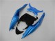 Carenados Moto Kawasaki ZX6R 2009-2012 - Azul Claro Negro Brillante Baratos
