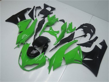 Kits Carenado Moto Kawasaki ZX6R 2009-2012 - Verde Negro Brillante Baratos