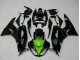 Carenados Moto Kawasaki ZX6R 2009-2012 - Negro Brillante Verde Baratos