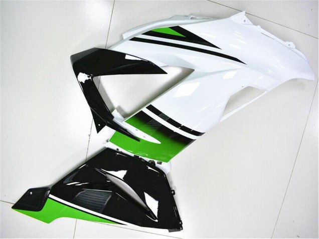 Carenados Moto Kawasaki ZX6R 2013-2018 - Verde Blanco Negro Brillante Baratos