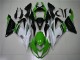 Carenados Moto Kawasaki ZX6R 2013-2018 - Verde Blanco Negro Brillante Baratos
