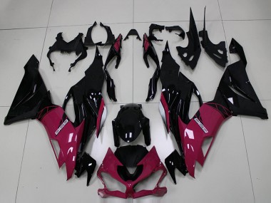 Carenados Moto Kawasaki ZX6R 2019-2022 - Púrpura Negro Brillante Baratos