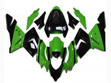 Carenados Moto Kawasaki ZX10R 2004-2005 - Negro Brillante Verde Baratos