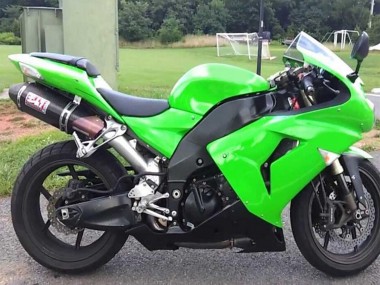 Kits Carenado Moto Kawasaki ZX10R 2006-2007 - Verde Negro Mate Baratos