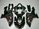 Kits Carenado Moto Kawasaki ZX10R 2006-2007 - Negro Brillante Rojo Llama Baratos