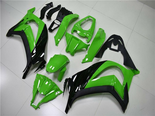 Carenado Moto Kawasaki ZX10R 2011-2015 - Verde Negro Brillante Baratos