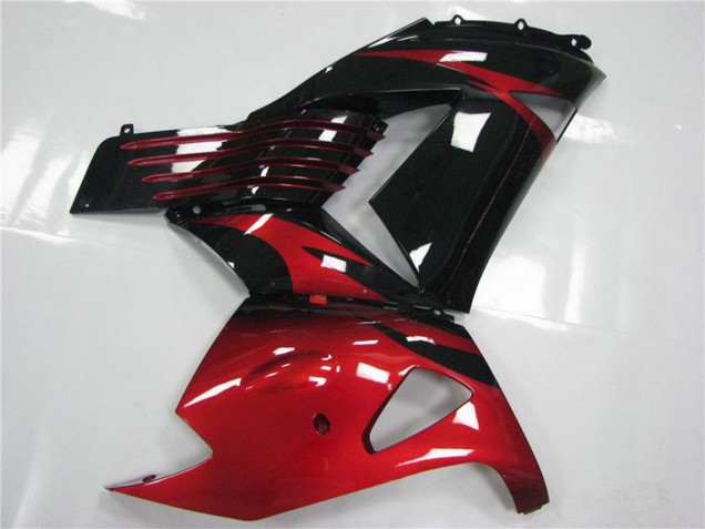 Carenados Moto Kawasaki ZX14R ZZR1400 2006-2011 - Rojo Negro Baratos