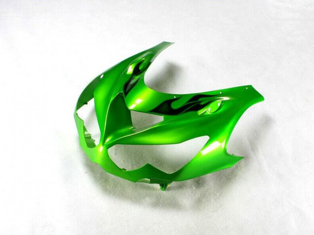 Carenado Moto Kawasaki ZX14R ZZR1400 2012-2024 - Verde Negro Brillante Baratos