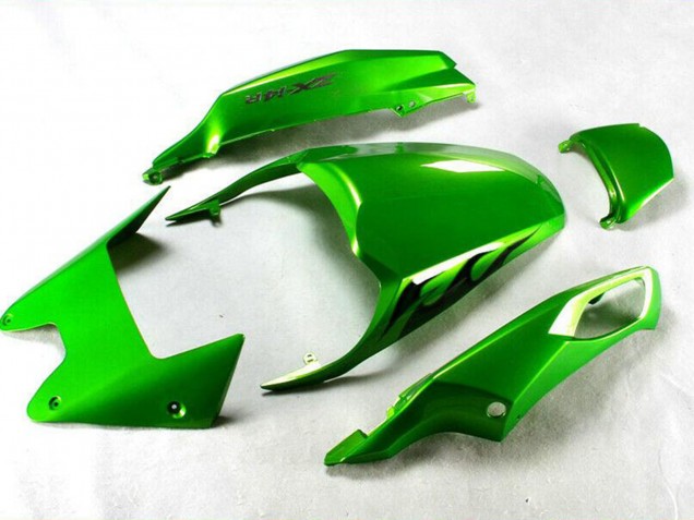 Carenado Moto Kawasaki ZX14R ZZR1400 2012-2024 - Verde Negro Brillante Baratos