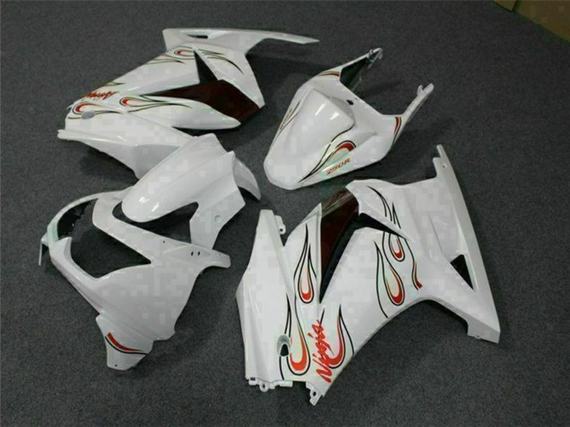 Carenados Moto Kawasaki EX250 2008-2012 - Blanco Rojo Baratos