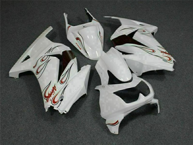 Carenados Moto Kawasaki EX250 2008-2012 - Blanco Rojo Baratos