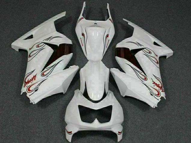 Carenados Moto Kawasaki EX250 2008-2012 - Blanco Rojo Baratos