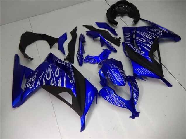 Carenados Moto Kawasaki Ninja 300 EX300R 2013-2024 - Azul Negro Blanco Llama Baratos