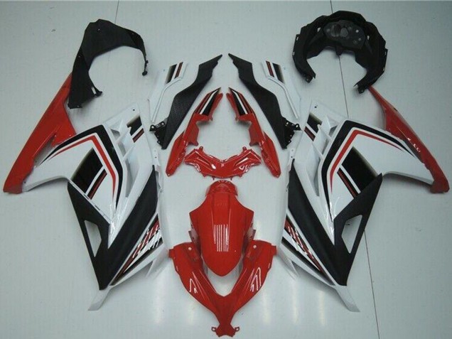Carenados Moto Kawasaki Ninja 300 EX300R 2013-2024 - Blanco Rojo Negro Baratos