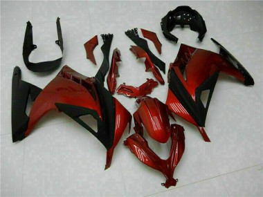 Carenados Moto Kawasaki Ninja 300 EX300R 2013-2024 - Rojo Negro Baratos