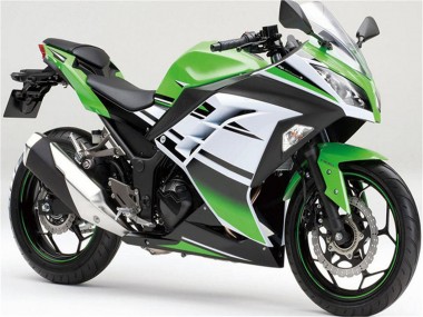 Carenados Moto Kawasaki Ninja 300 EX300R 2013-2024 - Verde Blanco Negro Raya Baratos