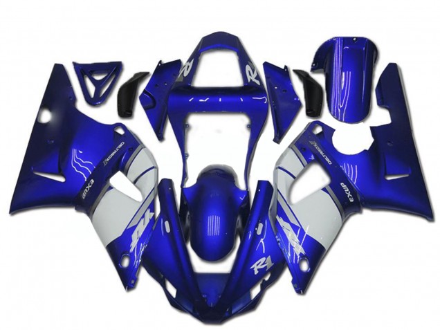 Carenado Moto Yamaha YZF R1 2000-2001 - Azul Blanco Baratos