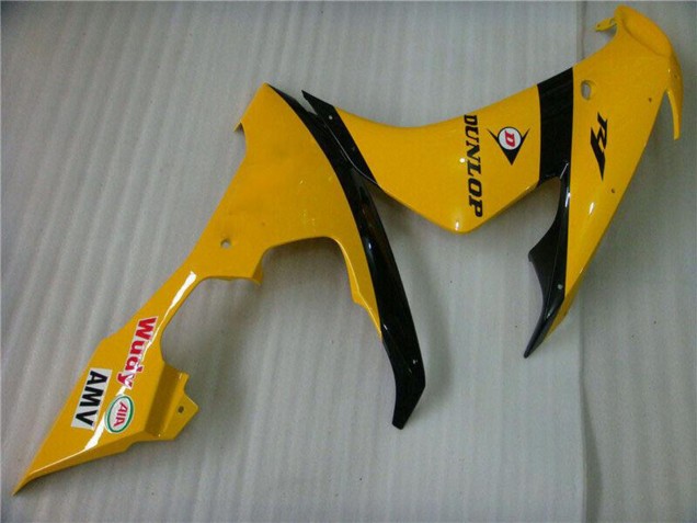 Carenados Moto Yamaha YZF R1 2004-2006 - Amarillo Negro Brillante Dunlop 50 Baratos