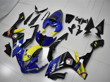 Carenados Moto Yamaha YZF R1 2007-2008 - Azul Amarillo Negro Tiburón Baratos