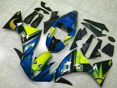 Carenados Moto Yamaha YZF R1 2009-2011 - Azul Amarillo Tiburón Baratos