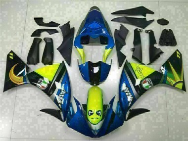 Carenados Moto Yamaha YZF R1 2009-2011 - Azul Amarillo Tiburón Baratos