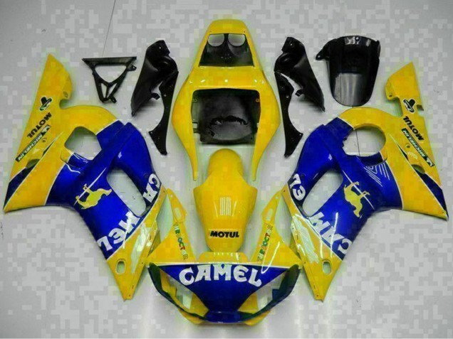 Carenados Moto Yamaha YZF R6 1998-2002 - Amarillo Azul Blanco Camello Motul Baratos