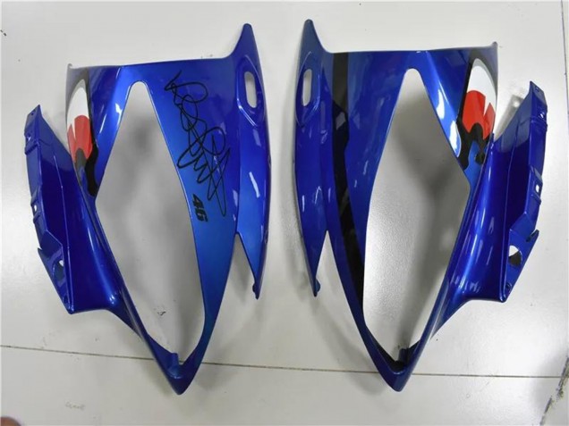 Carenados Moto Yamaha YZF R6 2006-2007 - Azul Amarillo Negro Brillante Tiburón Baratos