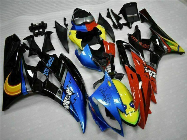 Carenados Moto Yamaha YZF R6 2006-2007 - Amarillo Azul Rojo Negro Brillante Tiburón Baratos