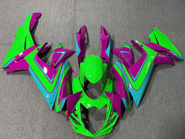 Carenados Moto Suzuki GSXR 600 / GSXR 750 2011-2024 - Verde Magenta Azul Claro Baratos
