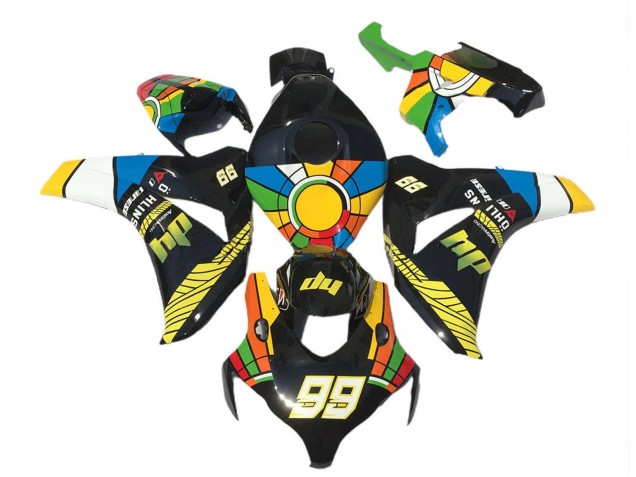 Carenados Moto Honda CBR1000RR 2008-2011 - Azul Amarillo Verde Rojo Negro RuedaColores 99 Baratos