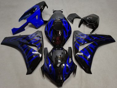 Carenados Moto Honda CBR1000RR 2008-2011 - Negro Brillante Azul Llama Baratos