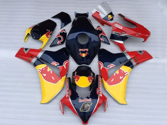 Carenados Moto Honda CBR1000RR 2008-2011 - Azul Oscuro Amarillo Rojo Bull Baratos