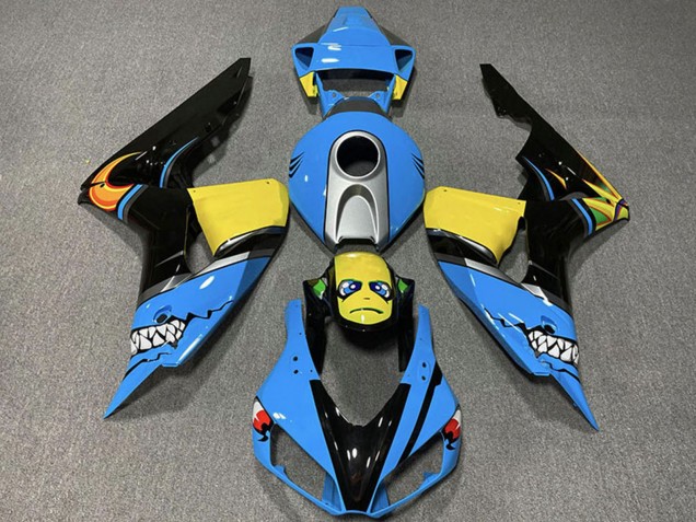 Carenados Moto Honda CBR1000RR 2006-2007 - Azul Claro Amarillo Plata Negro Brillante Tiburón Baratos