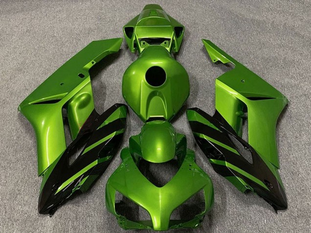 Carenados Moto Honda CBR1000RR 2004-2005 - Verde Negro Brillante Raya Baratos