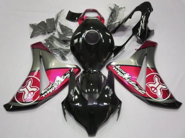 Carenados Moto Honda CBR1000RR 2008-2011 - Rosa Gris Negro Brillante Baratos
