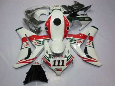 Carenados Moto Honda CBR1000RR 2008-2011 - Blanco Rojo Verde Castrol 111 Baratos