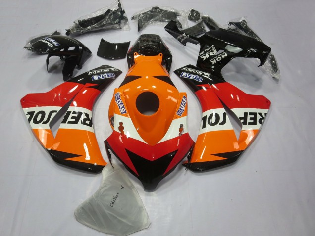 Carenado Moto Honda CBR1000RR 2008-2011 - Naranja Blanco Rojo Negro Brillante Repsol Baratos