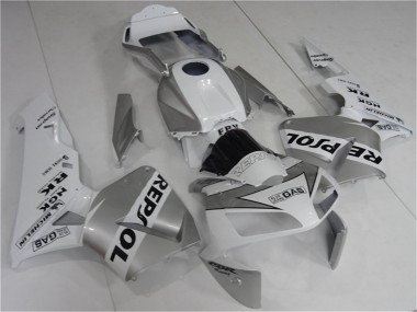 Carenado Moto Honda CBR600RR 2003-2004 - Blanco Plata Negro Repsol Baratos