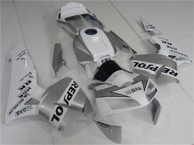 Carenado Moto Honda CBR600RR 2003-2004 - Blanco Plata Negro Repsol Baratos