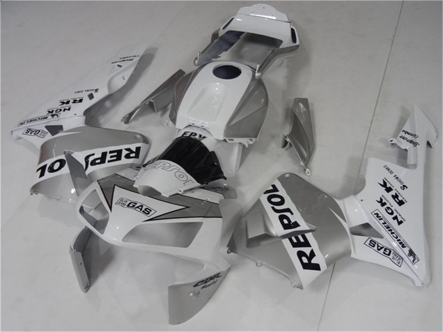 Carenado Moto Honda CBR600RR 2003-2004 - Blanco Plata Negro Repsol Baratos