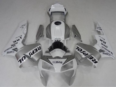 Carenado Moto Honda CBR600RR 2003-2004 - Blanco Plata Negro Repsol Baratos