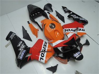 Kits Carenado Moto Honda CBR600RR 2003-2004 - Naranja Blanco Rojo Negro Brillante Repsol Baratos
