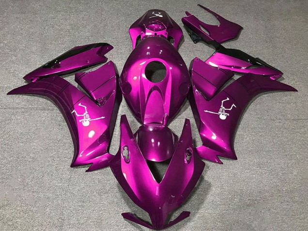 Carenados Moto Honda CBR1000RR 2012-2016 - Rosa Profundo Negro Brillante Baratos