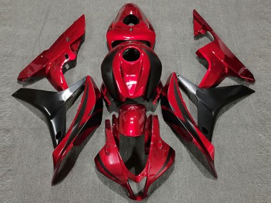 Carenado Moto Honda CBR600RR 2007-2008 - Rojo Negro Brillante OEM Estilo Baratos