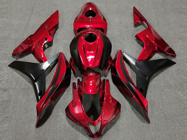 Carenado Moto Honda CBR600RR 2007-2008 - Rojo Negro Brillante OEM Estilo Baratos